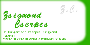 zsigmond cserpes business card